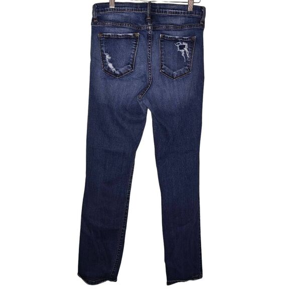Flying Monkey Dark Wash Distressed Denim Jeans - Picture 6 of 7